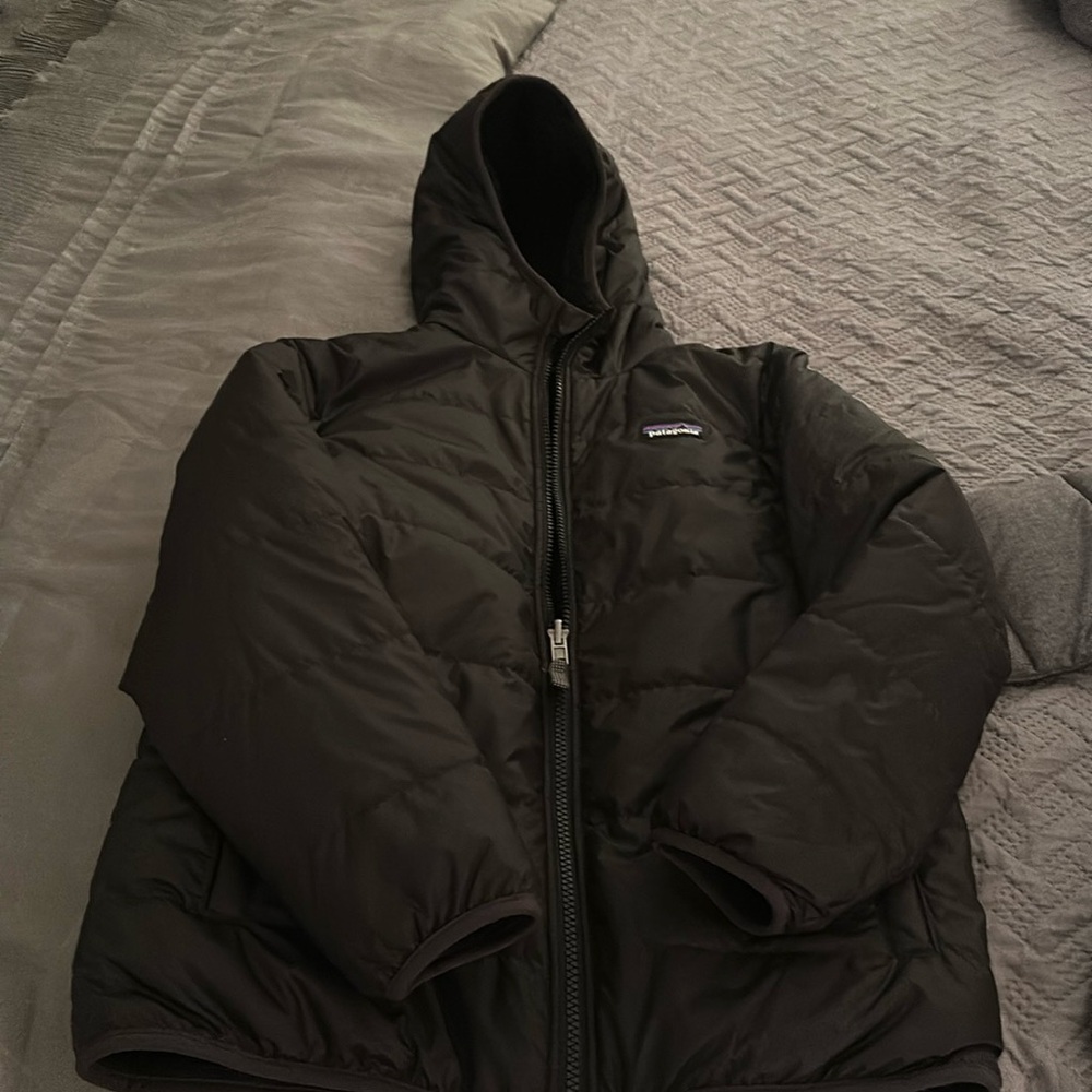 Black Boys Patagonia Puffer reversible coat